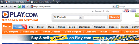 Play.com header example Play.com header example